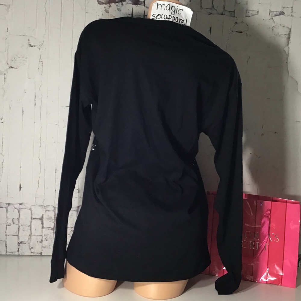 VS PINK S L BLING RHINESTONE CREW NECK LONG-SLEEVE - Picture 3 of 6